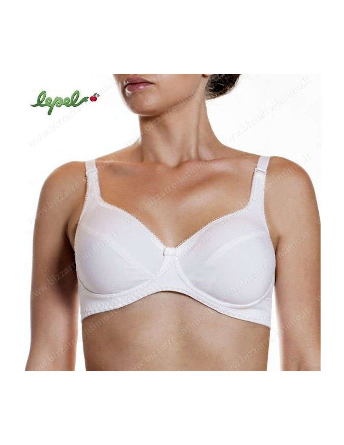 Bra Lepel Belseno art. 650 - Cotton and microfiber unpadded and NOT wired  bra with comfort structure.Comp:70% cotton, 20% polyamide, 10%  elastane.Sizes:2=32 Cup B3=34 Cup B4=36 Cup B5=38 Cup B6=40 Cup B7=42